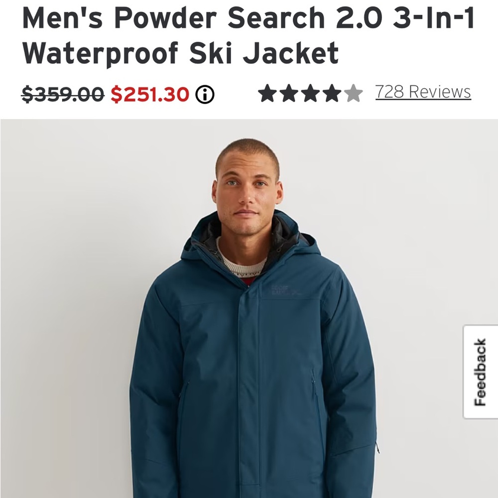 Eddie Bauer Men's Grey Ski Jacket - Picture 2 of 2